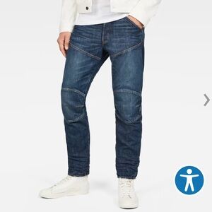 G-Star 5620 Deconstructed 3D Low Tapered Blue Jeans Men’s Size 30/30 Biker Moto